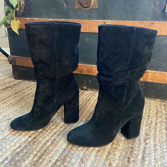 Gently worn Anthropologie Splendid Women's Phyllis High-Heel MidCalf Slouch Boot - Picture 2 of 16